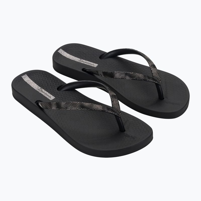 Moteriškos šlepetės per pirštą Ipanema Mesh IX black/black/dark grey