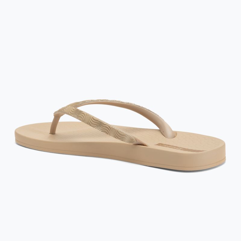 Moteriškos šlepetės per pirštą Ipanema Mesh IX beige/beige/gold 3