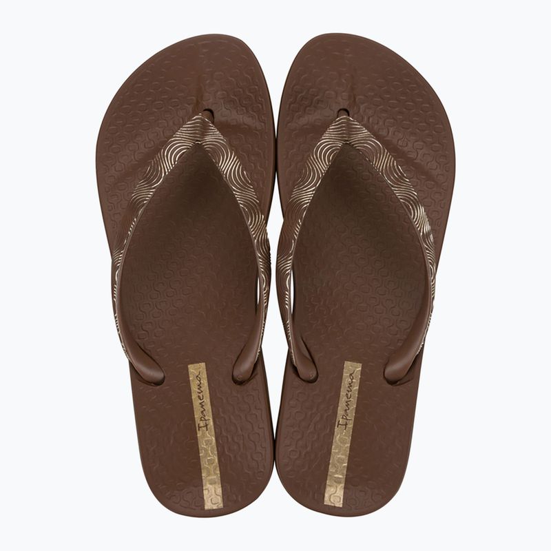 Moteriškos šlepetės per pirštą Ipanema Mesh IX brown/brown/Gold 2