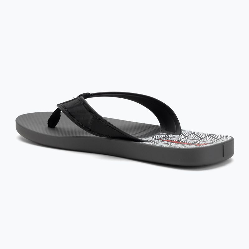 Vyriškos šlepetės per pirštą RIDER Impulse Graphic dark grey/black/red 3