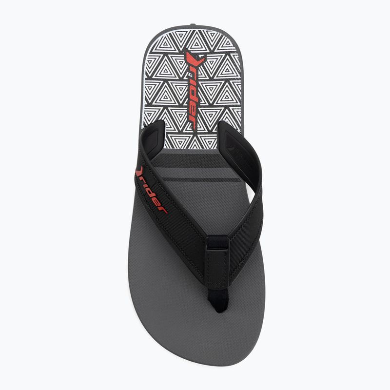 Vyriškos šlepetės per pirštą RIDER Impulse Graphic dark grey/black/red 5