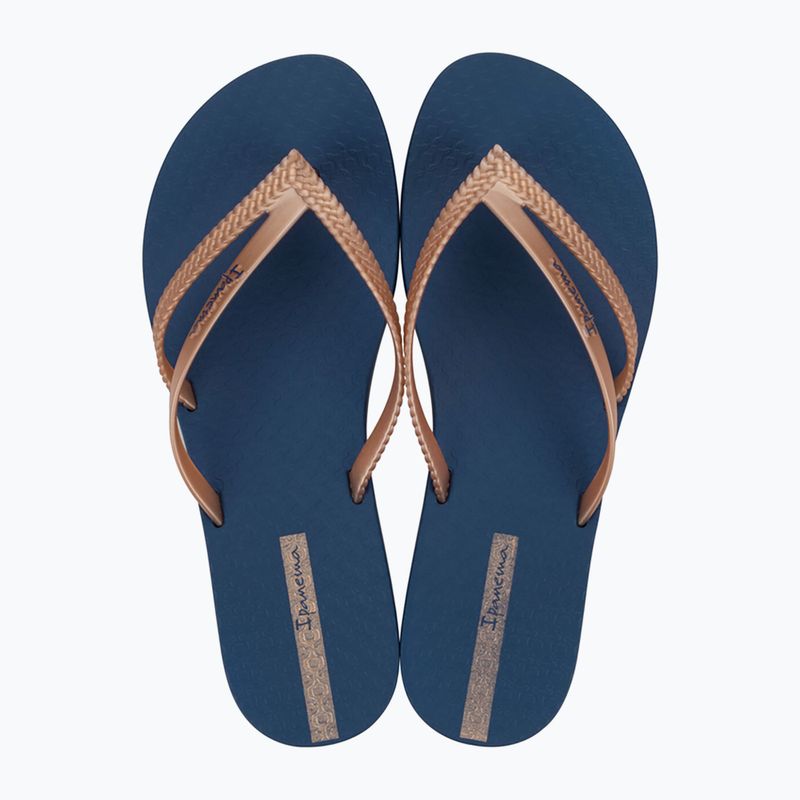 Moteriškos šlepetės per pirštą Ipanema Bossa blue/metallic pink 2