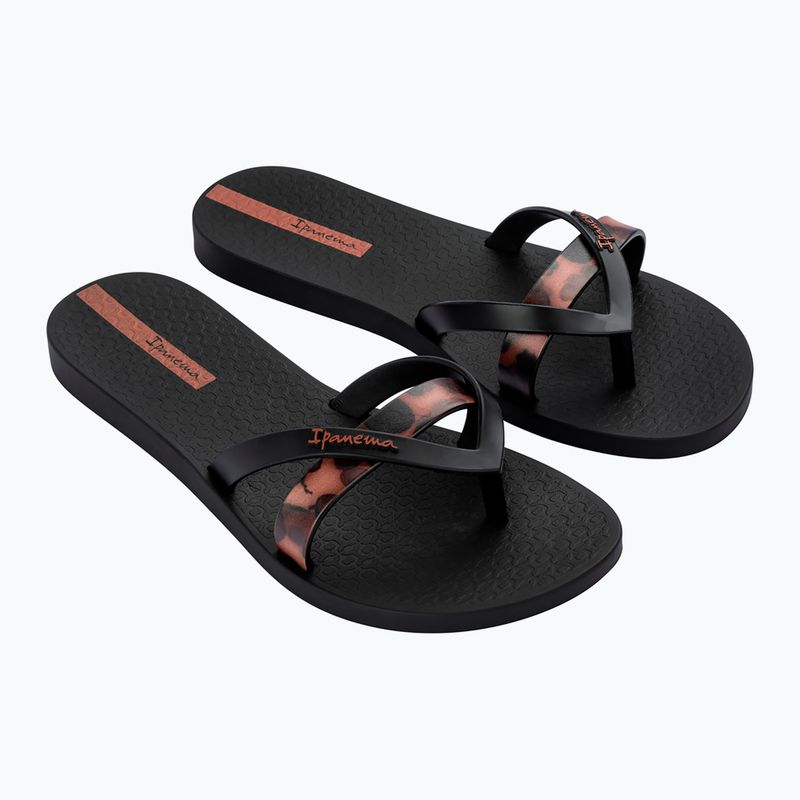 Moteriškos šlepetės per pirštą Ipanema Kirei Chic black/brown tile