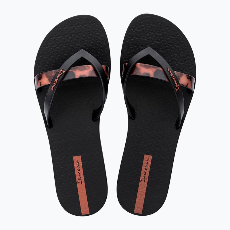 Moteriškos šlepetės per pirštą Ipanema Kirei Chic black/brown tile 2