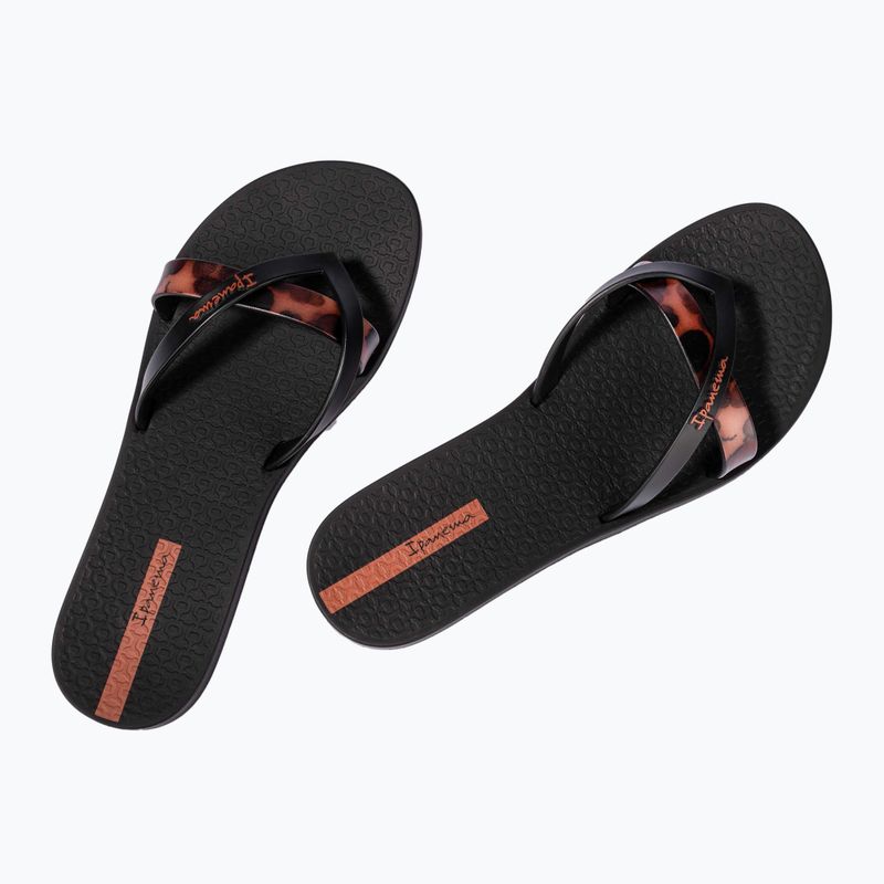 Moteriškos šlepetės per pirštą Ipanema Kirei Chic black/brown tile 3