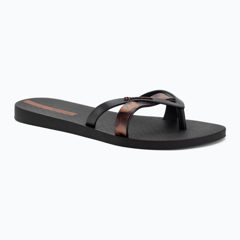 Moteriškos šlepetės per pirštą Ipanema Kirei Chic black/brown tile