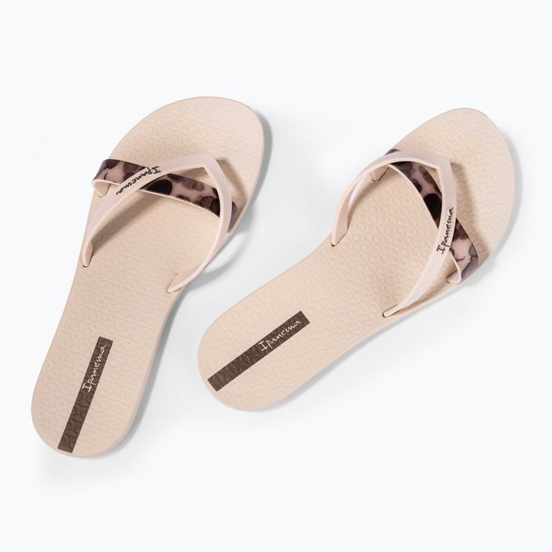 Moteriškos šlepetės per pirštą Ipanema Kirei Chic beige/brown 3