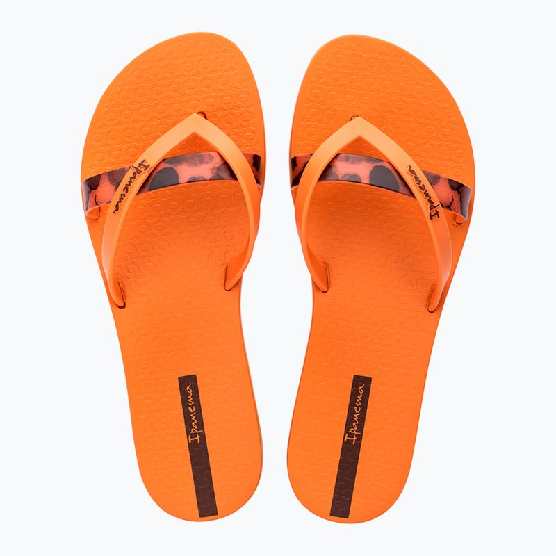 Moteriškos šlepetės per pirštą Ipanema Kirei Chic orange/brown 2