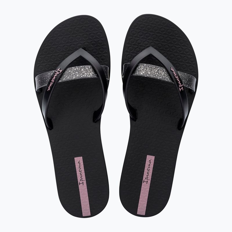 Moteriškos šlepetės per pirštą Ipanema Kirei Chic black/glitter/purple 2