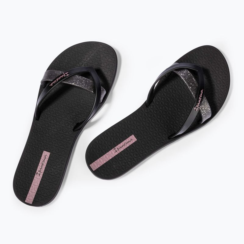 Moteriškos šlepetės per pirštą Ipanema Kirei Chic black/glitter/purple 3