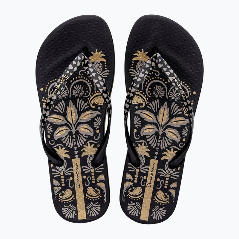 Moteriškos šlepetės per pirštą Ipanema Anat Nature VIII black/black/gold 2