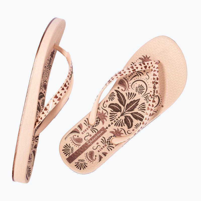 Moteriškos šlepetės per pirštą Ipanema Anat Nature VIII beige/beige/brown 3