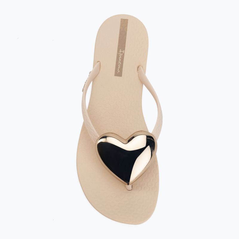 Moteriškos šlepetės per pirštą Ipanema Maxi Fashion beige/gold 5