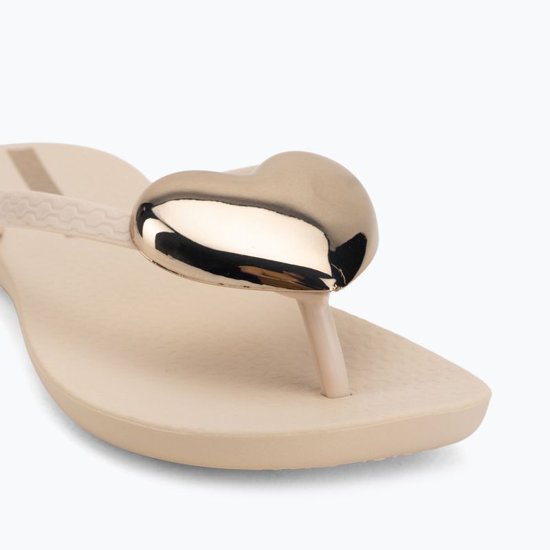 Moteriškos šlepetės per pirštą Ipanema Maxi Fashion beige/gold 7