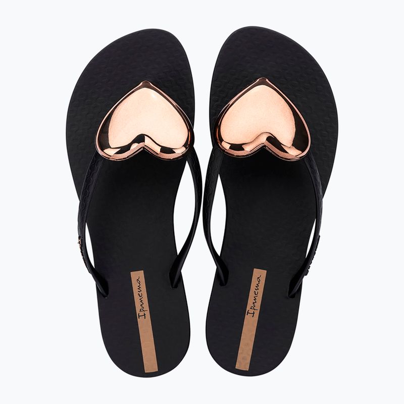 Moteriškos šlepetės per pirštą Ipanema Maxi Fashion black/bronze 2