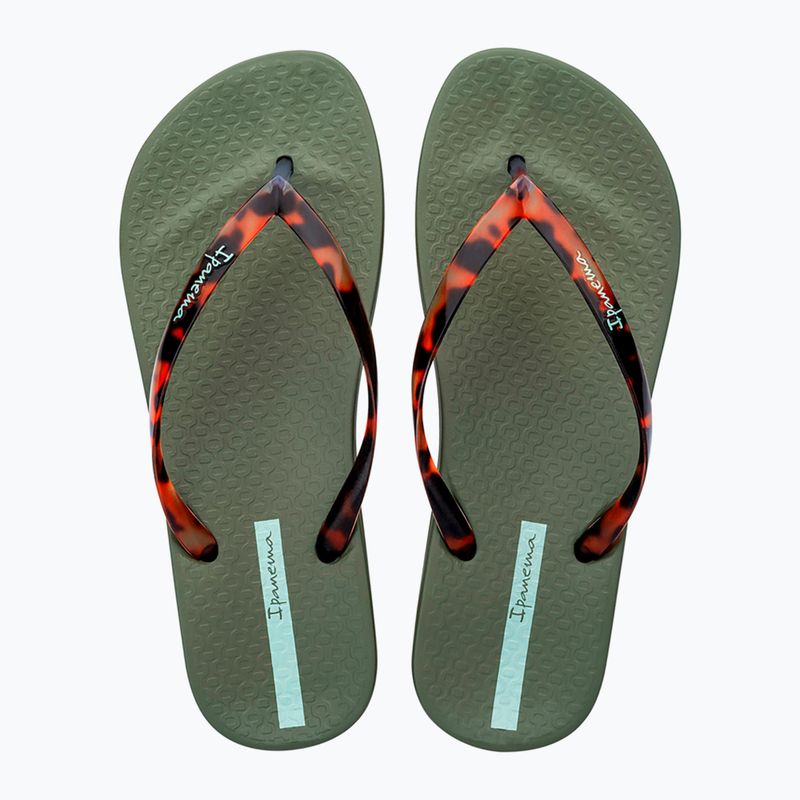 Moteriškos šlepetės per pirštą Ipanema Anat Connect II green/clear 2
