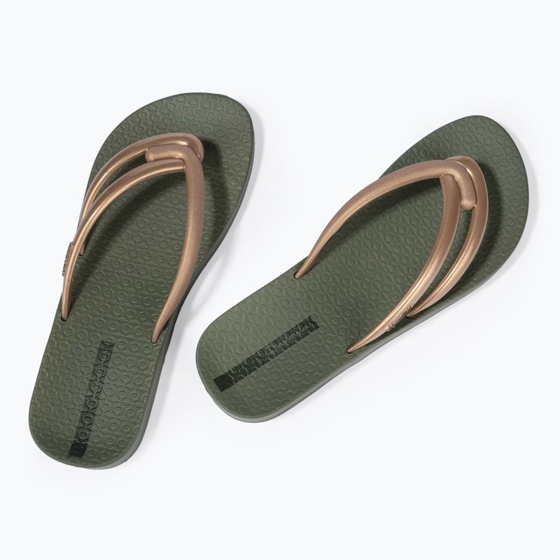 Moteriškos šlepetės per pirštą Ipanema Comfy green/gold 3