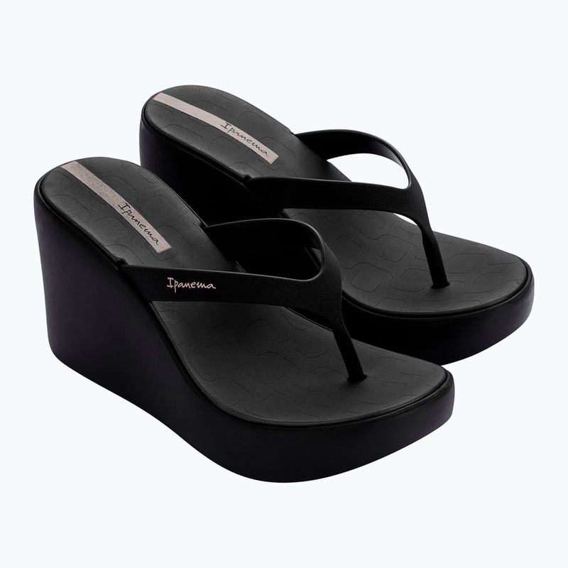 Moteriškos šlepetės per pirštą Ipanema High Fashion II black/black/beige