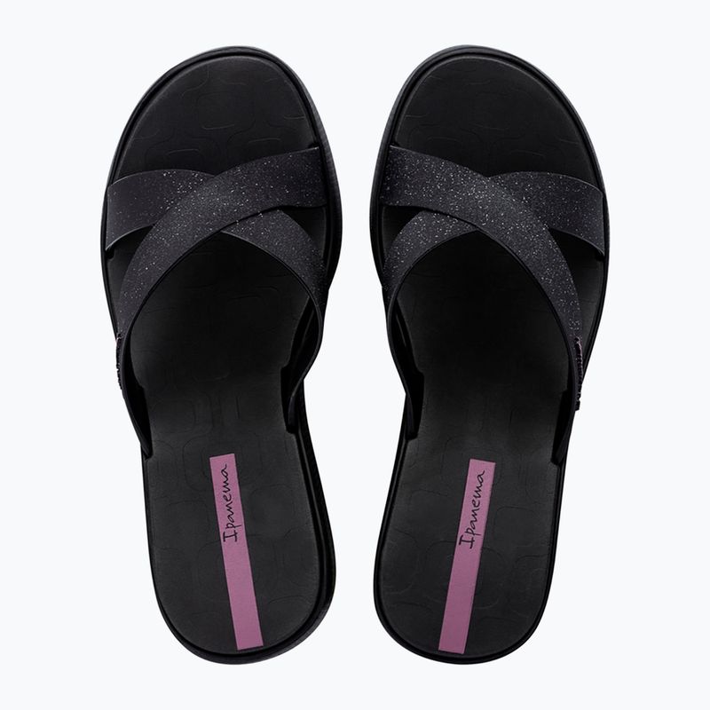 Moteriškos šlepetės Ipanema High Fashion II Slide black/glitter black/lilac 2