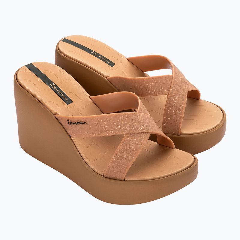 Moteriškos šlepetės Ipanema High Fashion II Slide beige/glitter beige/green