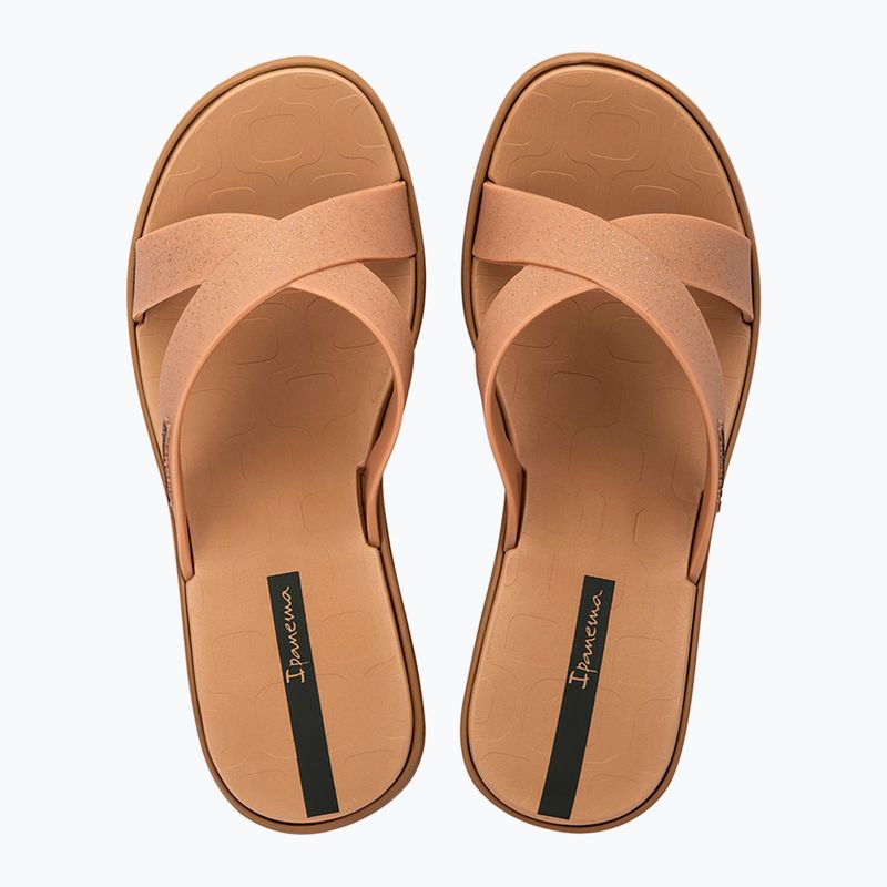 Moteriškos šlepetės Ipanema High Fashion II Slide beige/glitter beige/green 2