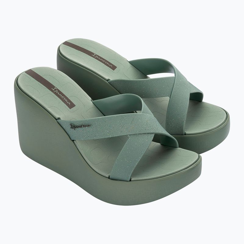 Moteriškos šlepetės Ipanema High Fashion II Slide green/glitter green/grey
