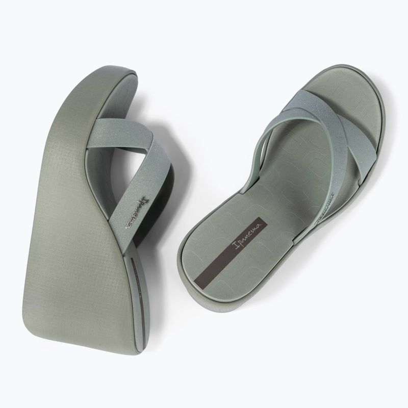 Moteriškos šlepetės Ipanema High Fashion II Slide green/glitter green/grey 3
