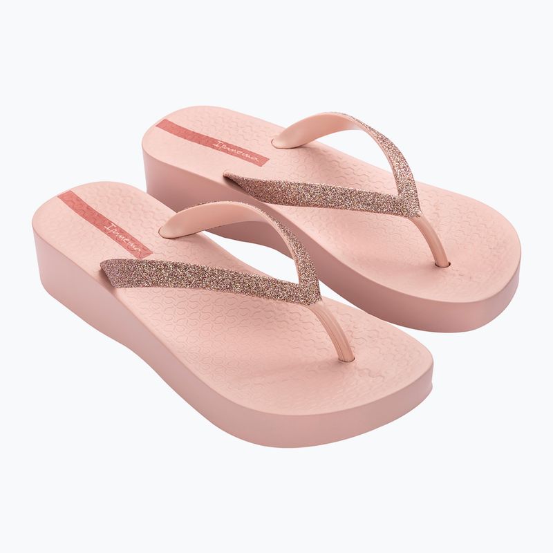 Moteriškos Ipanema Mesh Chic Plat pink/glitter pink šlepetės