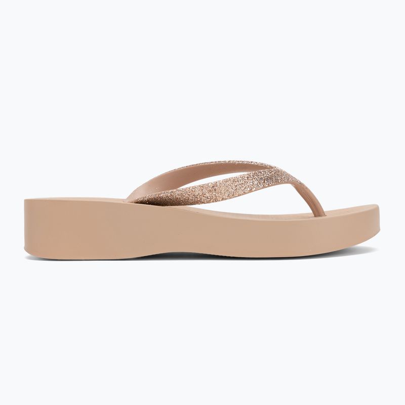 Moteriškos šlepetės per pirštą Ipanema Mesh Chic Plat beige/glitter beige 2