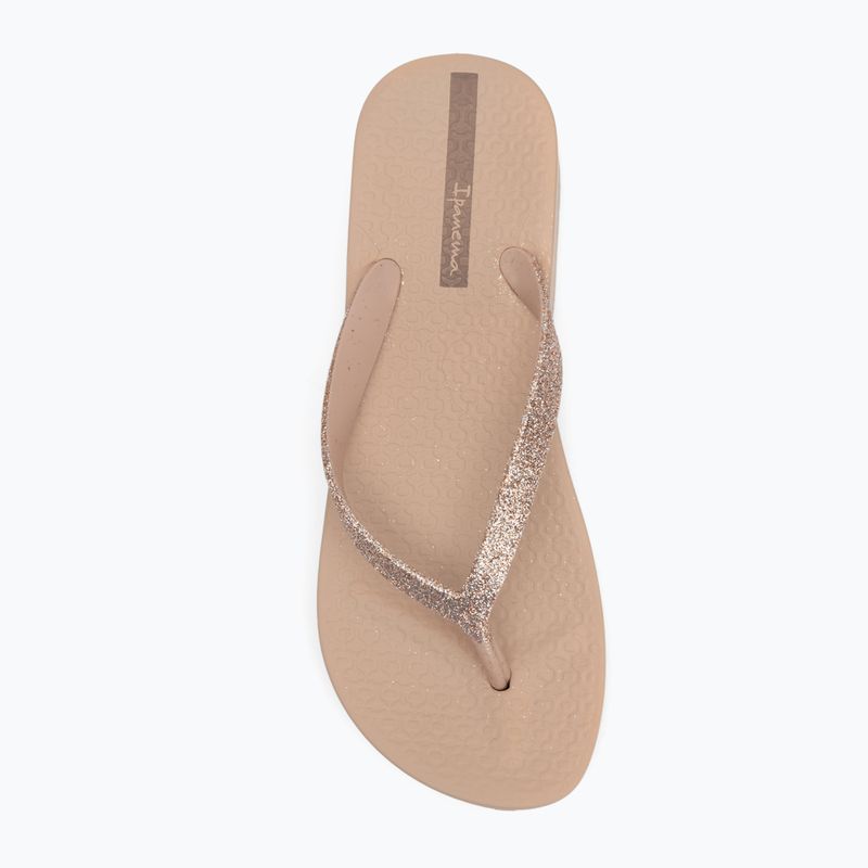 Moteriškos šlepetės per pirštą Ipanema Mesh Chic Plat beige/glitter beige 5
