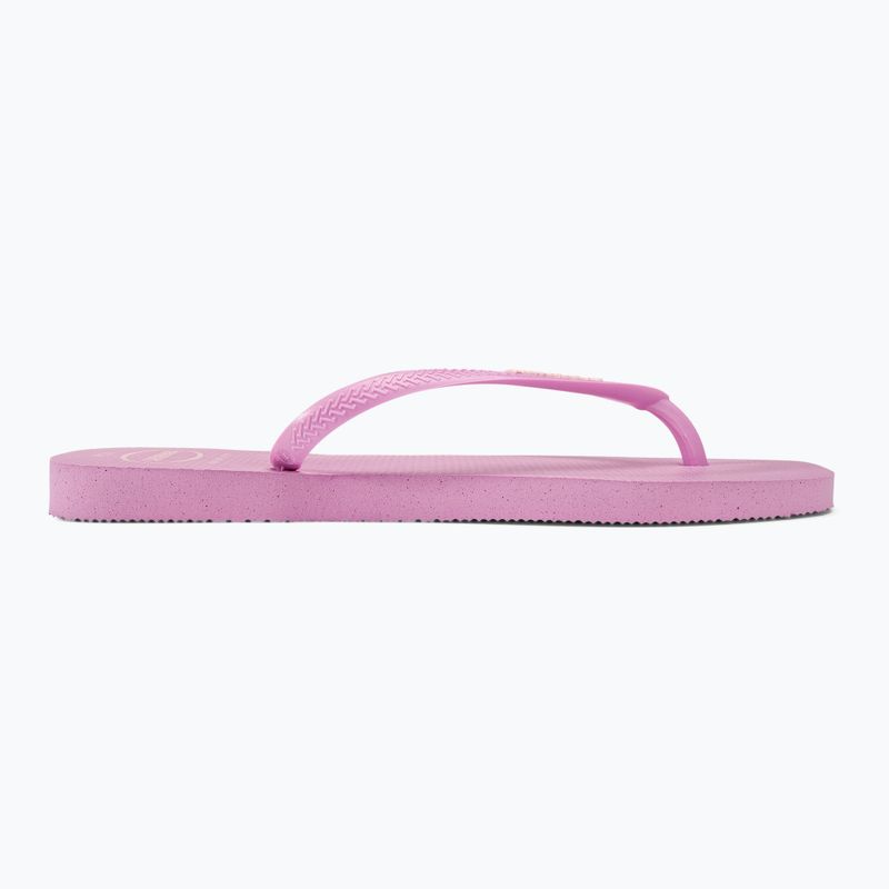 Moteriškos šlepetės per pirštą Havaianas Square Logo Pop Up fresh lavender 2