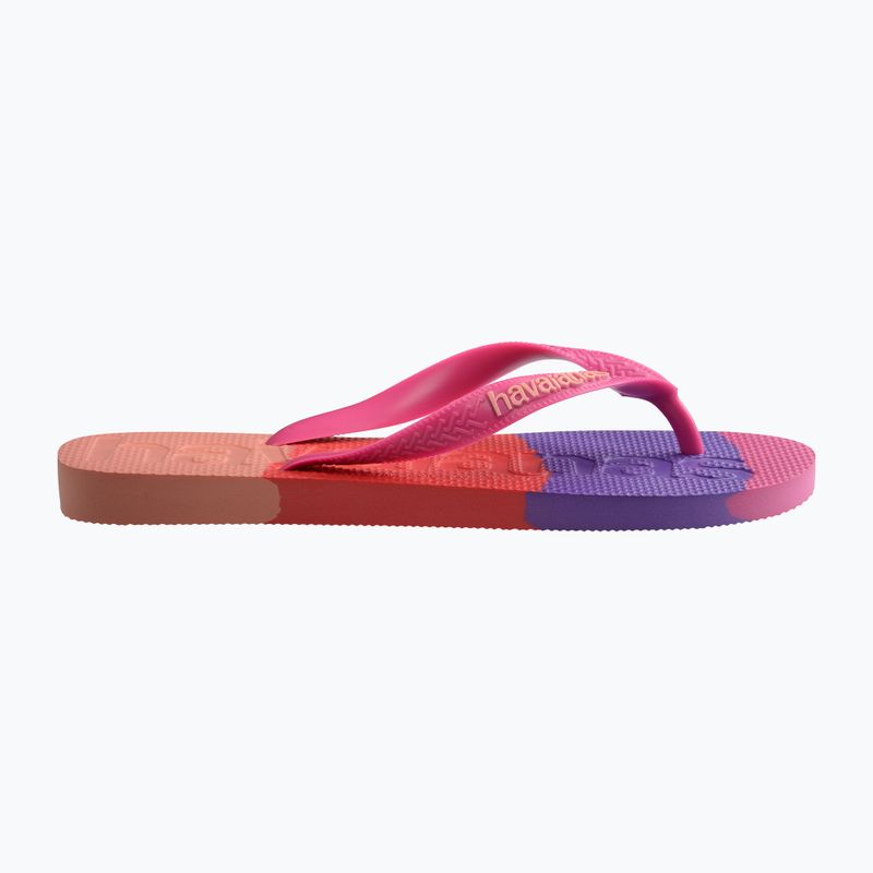 Šlepetės per pirštą Havaianas Top Logomania Colors II pink flux 9