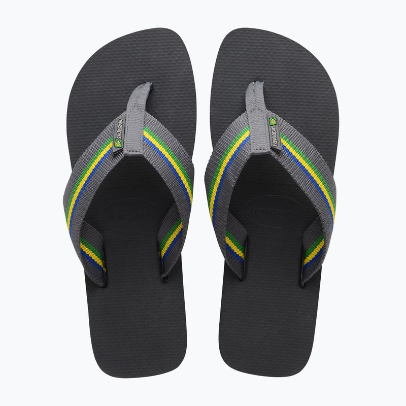 Vyriškos šlepetės per pirštą Havaianas Urban Brasil new graphite 10