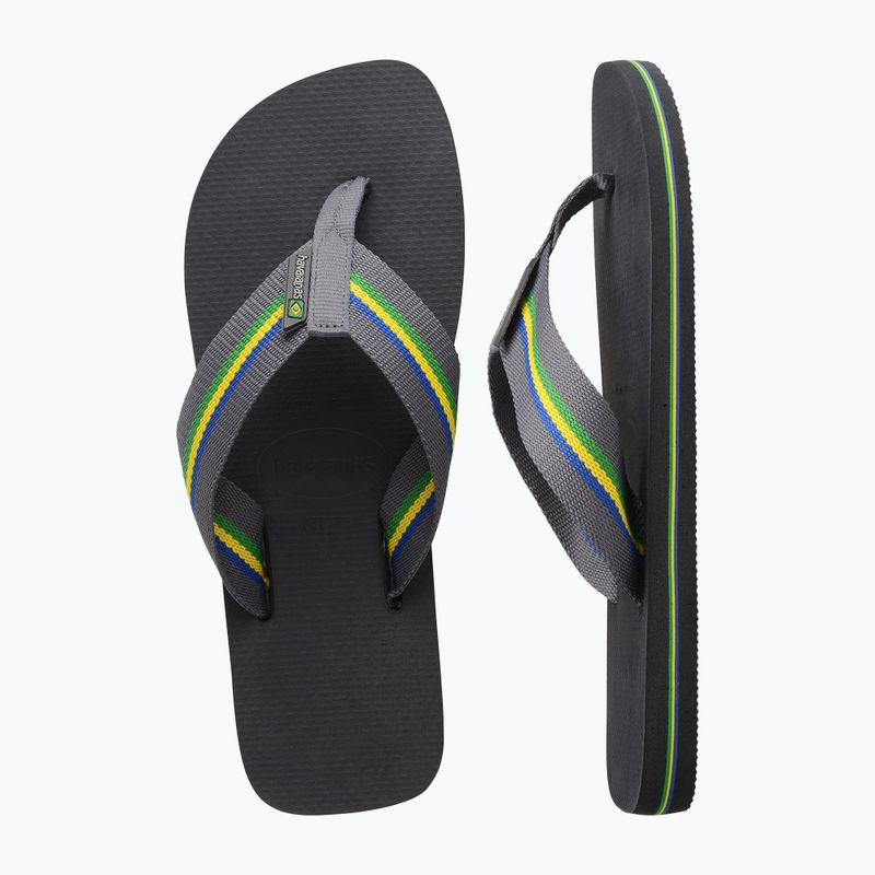 Vyriškos šlepetės per pirštą Havaianas Urban Brasil new graphite 11