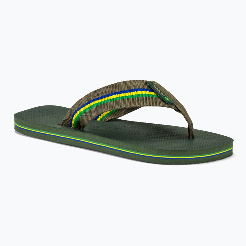 Vyriškos šlepetės per pirštą Havaianas Urban Brasil olive green