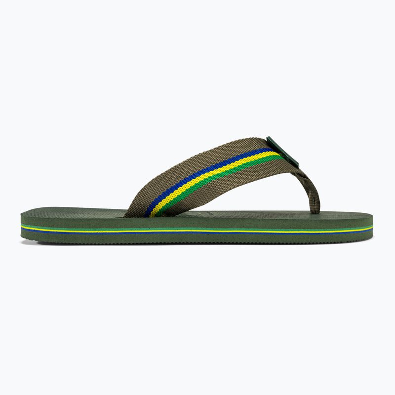 Vyriškos šlepetės per pirštą Havaianas Urban Brasil olive green 2