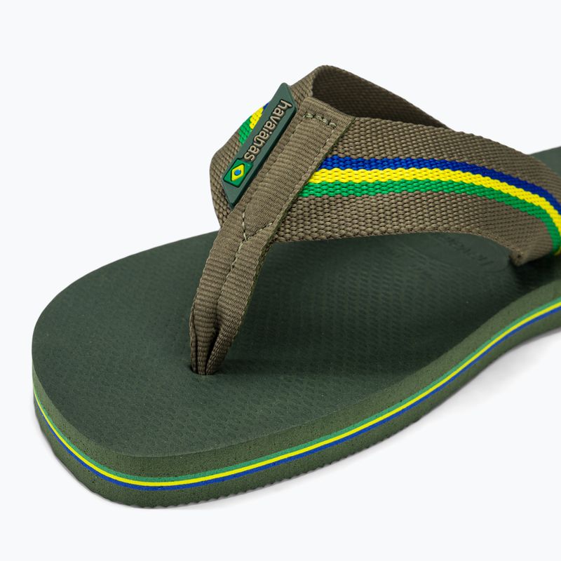 Vyriškos šlepetės per pirštą Havaianas Urban Brasil olive green 7