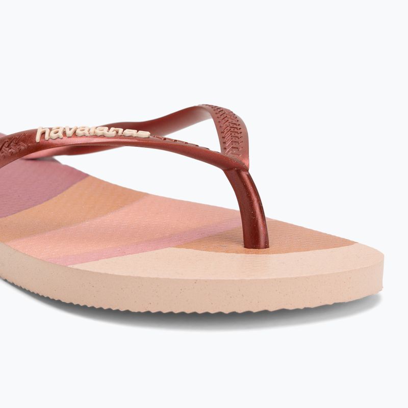 Moteriškos šlepetės per pirštą Havaianas Slim Palette Glow ballet rose 7
