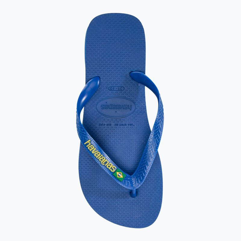 Šlepetės per pirštą Havaianas Brasil Logo Neon star blue /  star blue 5