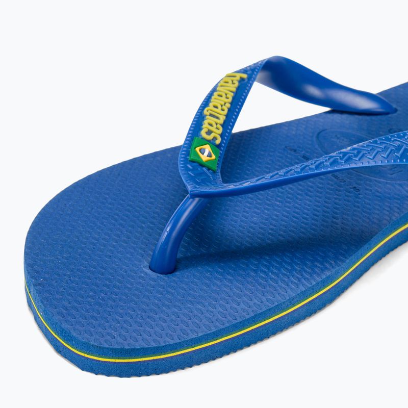 Šlepetės per pirštą Havaianas Brasil Logo Neon star blue /  star blue 7