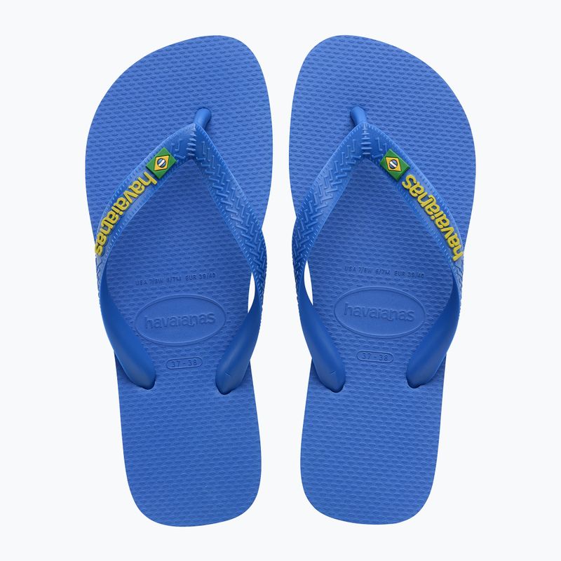 Šlepetės per pirštą Havaianas Brasil Logo Neon star blue /  star blue 10