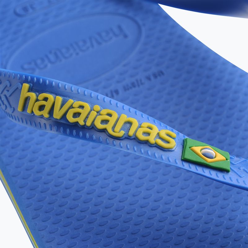 Šlepetės per pirštą Havaianas Brasil Logo Neon star blue /  star blue 12