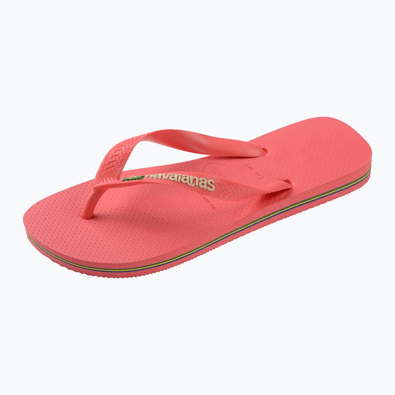 Šlepetės per pirštą Havaianas Brasil Logo tropical coral 2