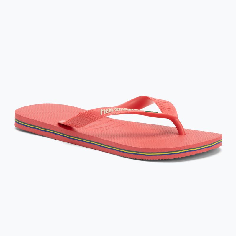 Šlepetės per pirštą Havaianas Brasil Logo tropical coral