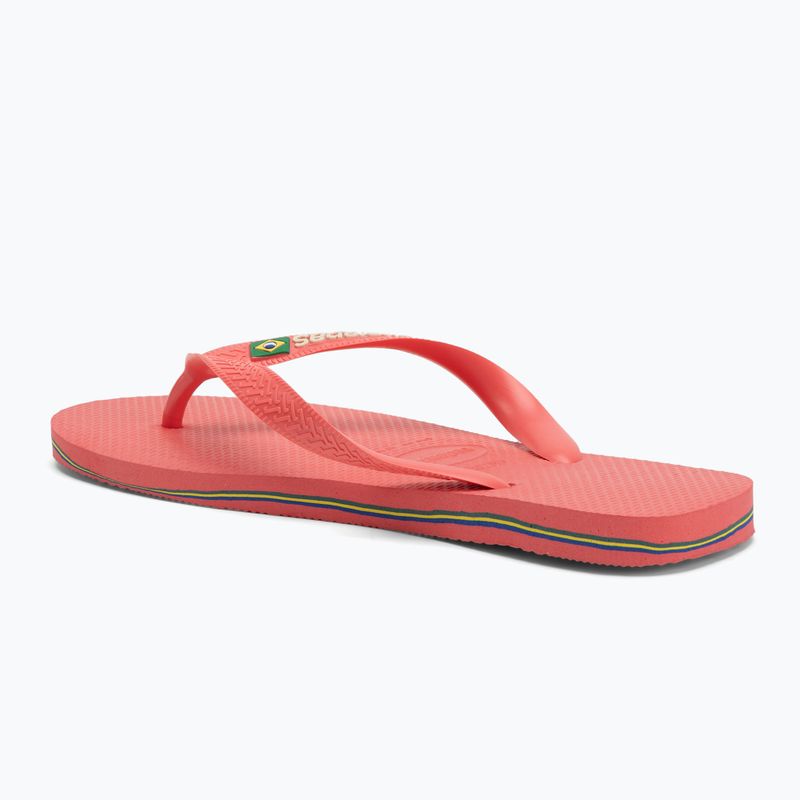 Šlepetės per pirštą Havaianas Brasil Logo tropical coral 3