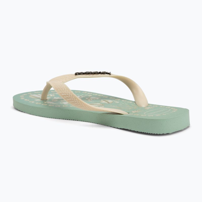 Moteriškos šlepetės per pirštą Havaianas Top Tropicalia Vibes coast green 3