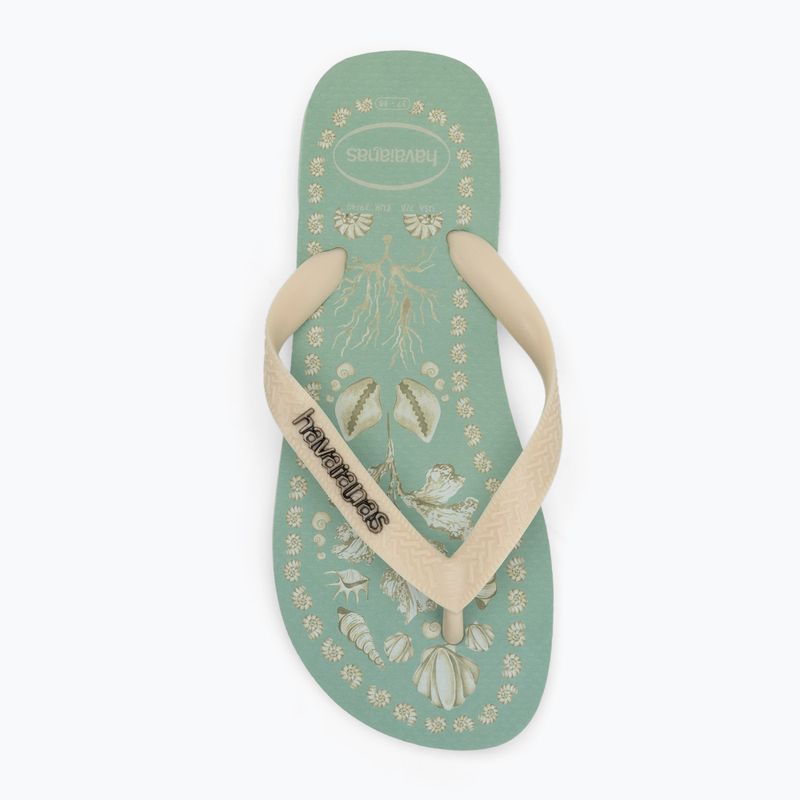 Moteriškos šlepetės per pirštą Havaianas Top Tropicalia Vibes coast green 5