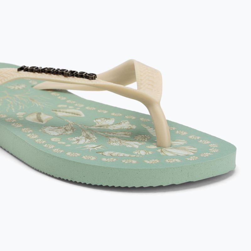 Moteriškos šlepetės per pirštą Havaianas Top Tropicalia Vibes coast green 7