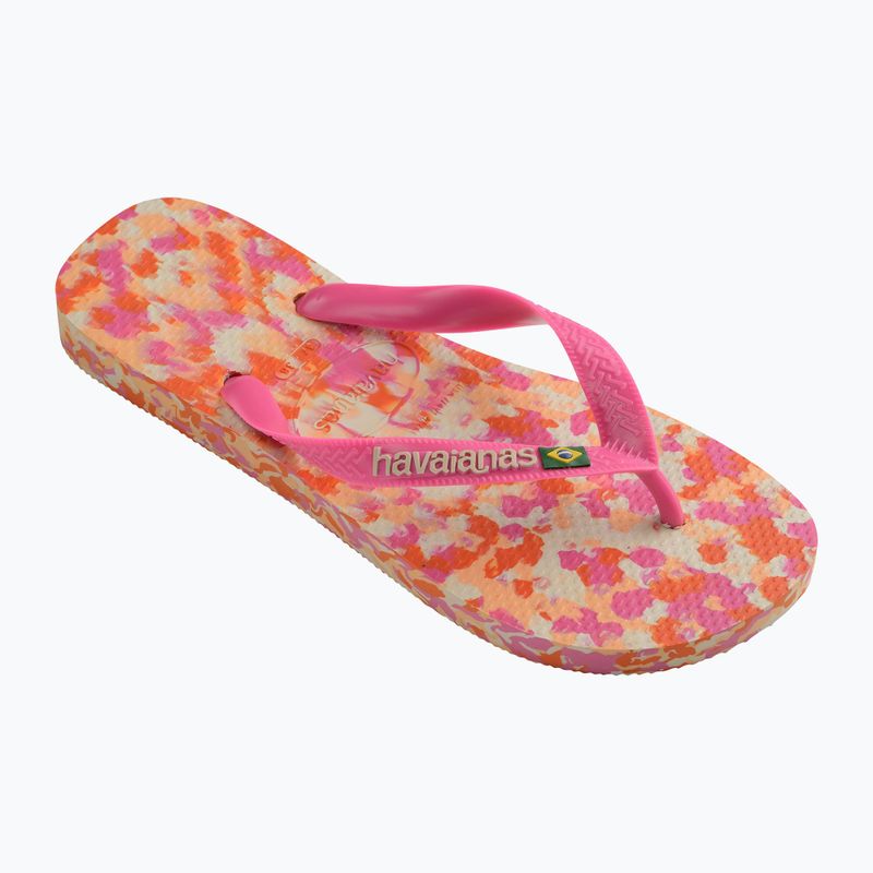 Šlepetės per pirštą Havaianas Brasil Tech II pink flux 8