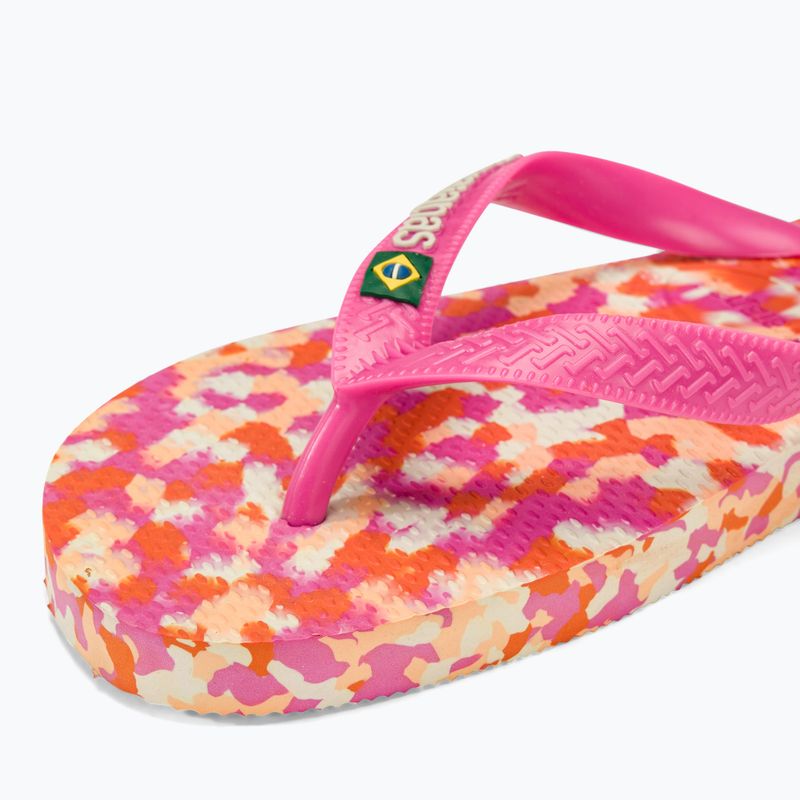 Šlepetės per pirštą Havaianas Brasil Tech II pink flux 7